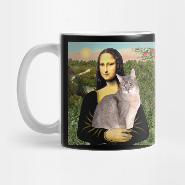 Mona Lisa and Her Blue Abyssinian Cat by Dogs Galore and More